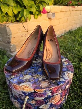 Söfft Burgundy Patent Leather Pumps
